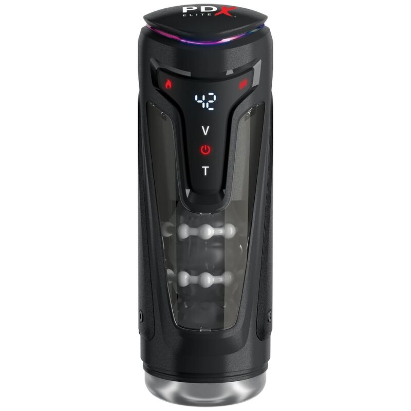 Alternative view of PDX ELITE - MOTO-BATOR PRO THRUSTING STROKER AUTOMATIC VIBRATING AND WARMING MASTURBATOR 26.5 CM