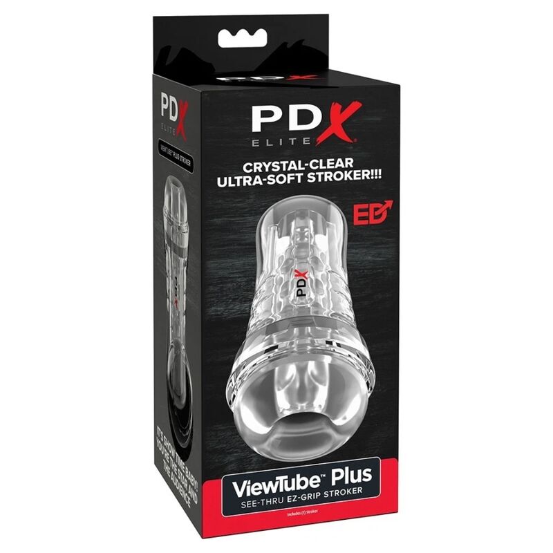 PDX ELITE - VIEWTUBE PLUS SEE-THRU EZ-GRIP TRANSPARENT STROKER 21 CM - Bild 3