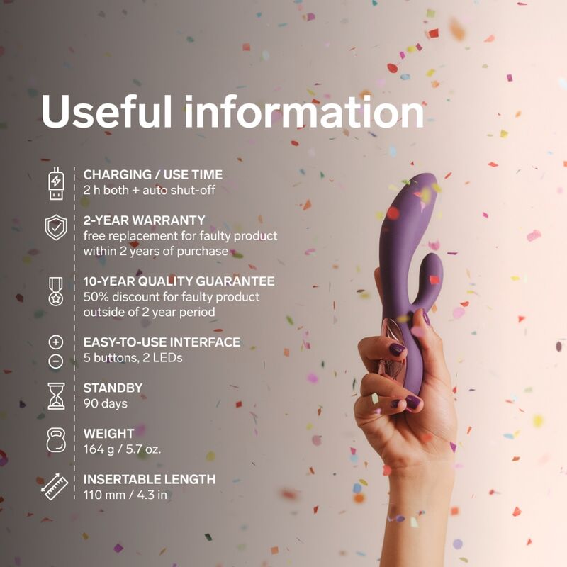LELO - INA THRUST RABBIT THRUSTING VIBRATOR PURPLE - Bild 9