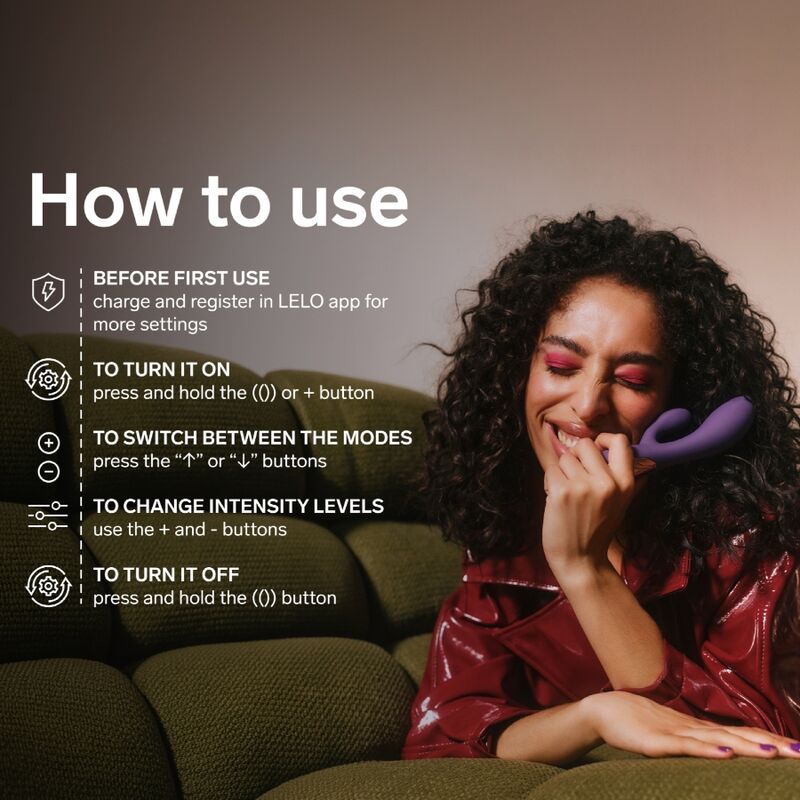 LELO - INA THRUST RABBIT THRUSTING VIBRATOR PURPLE - Bild 7