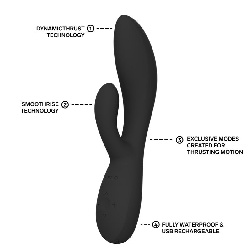 LELO - INA THRUST RABBIT THRUSTING VIBRATOR BLACK - Bild 8