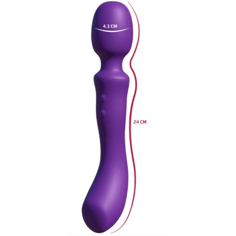Alternative view of SHE.E.O - DOUBLE-ENDED VIBRATING MASSAGER WAND PURPLE