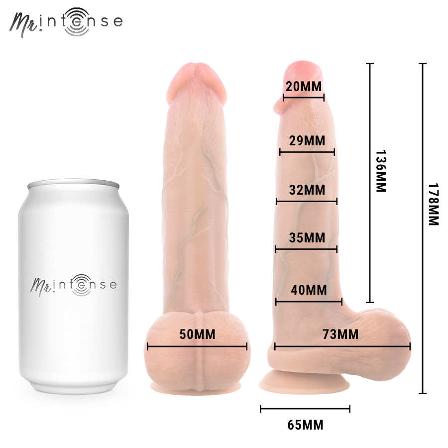 MR INTENSE - BRUCE S SILICONE DILDO WITH TESTICLES 17.8 CM -Ø- 4 CM - Bild 4