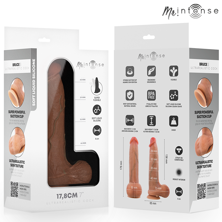 MR INTENSE - BRUCE S SILICONE DILDO WITH TESTICLES 17.8 CM -Ø- 4 CM - Bild 8