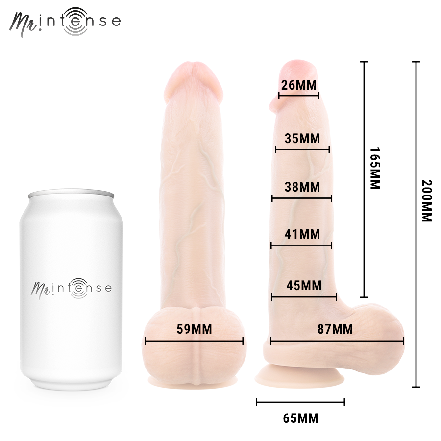 MR INTENSE - BRUCE M SILICONE DILDO WITH TESTICLES 20 CM -Ø- 4.5 CM - Bild 4