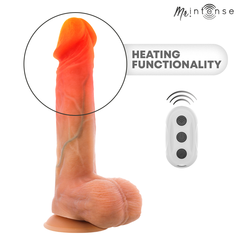 MR INTENSE - LOGAN VIBRATOR DILDO SILICONE WITH HEAT EFFECT AND REMOTE CONTROL 20 CM -Ø- 4,1 CM - Bild 7
