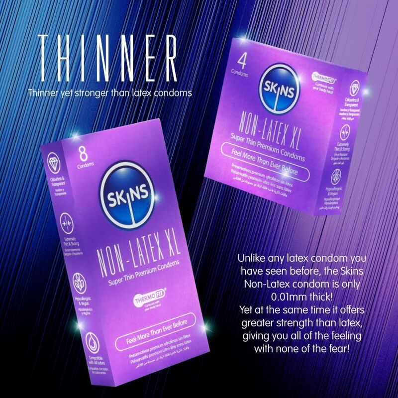 SKINS - LATEX-FREE CONDOMS XL PACK OF 4 - Bild 6