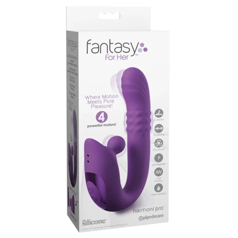 FANTASY FOR HER - HARMONI PRO PURPLE G-SPOT & CLITORAL RABBIT VIBRATOR - Bild 5