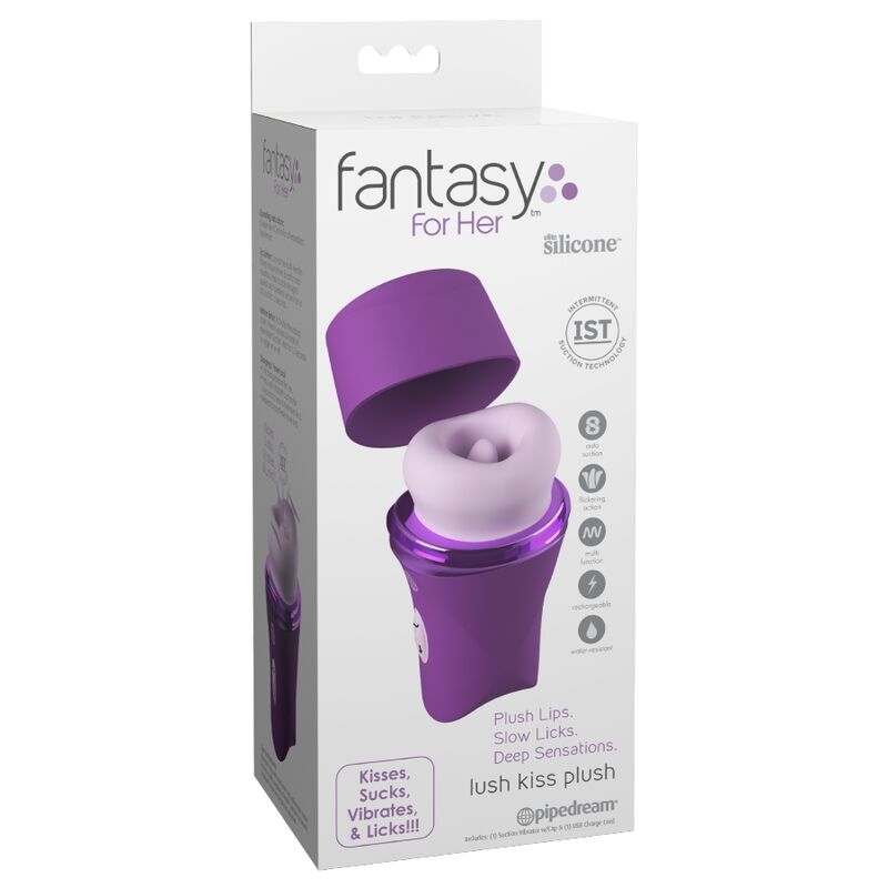FANTASY FOR HER - LUSH KISS PLUSH PURPLE SUCTION & LICKING CLITORAL STIMULATOR - Bild 5