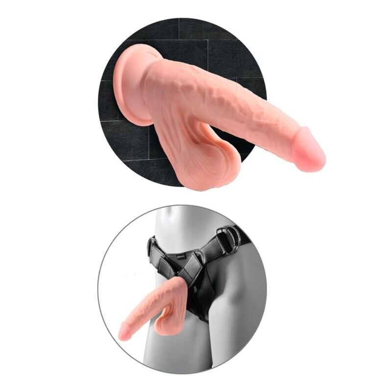 KING COCK PLUS - TRIPLE DENSITY REALISTIC DILDO WITH SWINGING TESTICLES 23 CM FLESH - Bild 6