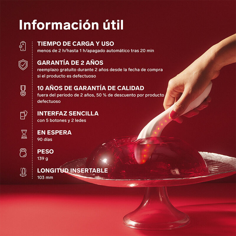 LELO - MONA SPECTRA RED LIGHT INTIMATE MASSAGER RECHARGEABLE APP-CONTROLLED - Bild 12