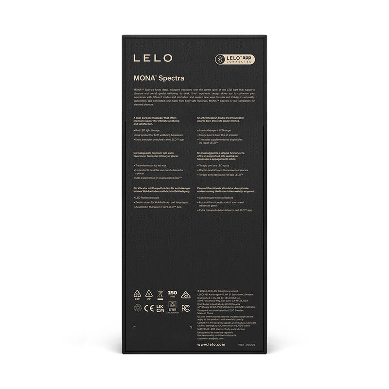 LELO - MONA SPECTRA RED LIGHT INTIMATE MASSAGER RECHARGEABLE APP-CONTROLLED - Bild 9