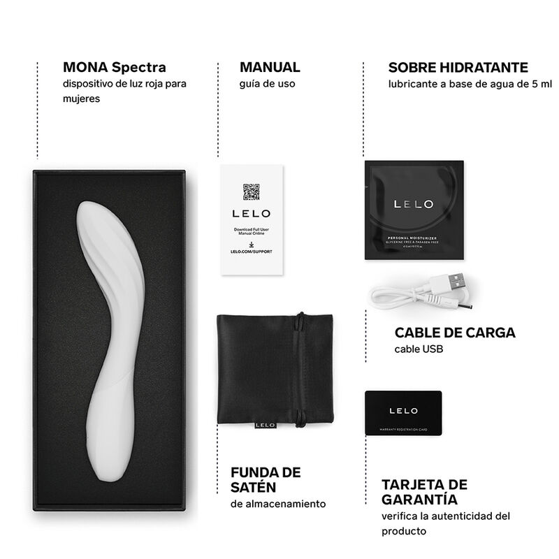Alternative view of LELO - MONA SPECTRA RED LIGHT INTIMATE MASSAGER RECHARGEABLE APP-CONTROLLED