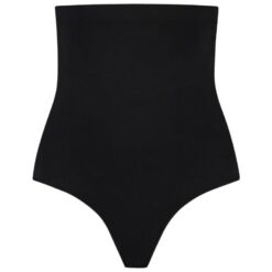 BYE-BRA - SOFT TOUCH SEAMLESS HIGH WAIST THONG BLACK SIZE XL