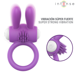 Alternative view of INTENSE - HOPPS VIBRATING PENIS RING WITH CLITORAL STIMULATION PURPLE