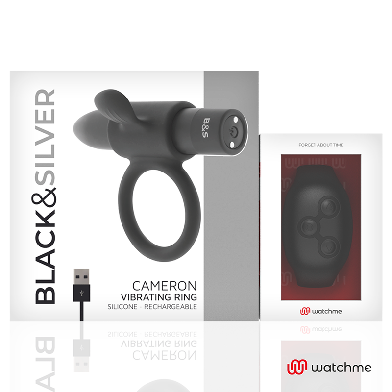 Alternative view of BLACK  SILVER CAMERON REMOTE CONTROL COCKRING WATCHME
