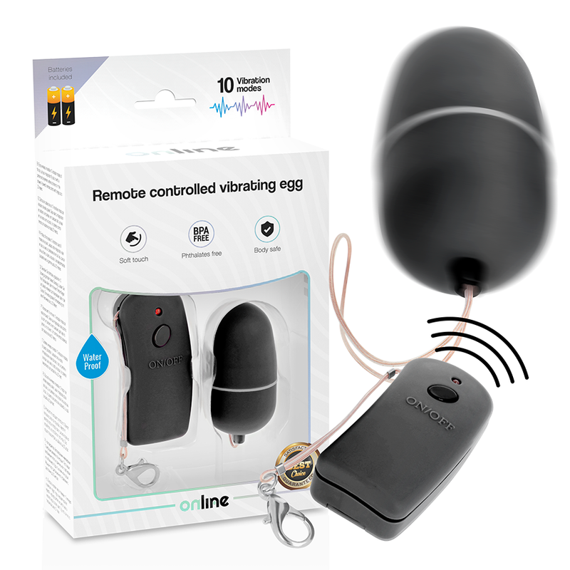 ONLINE REMOTE CONTROLLED VIBRATING EGG - BLACK - Bild 2
