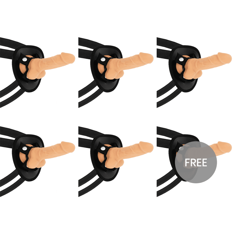 COCK MILLER HARNESS + SILICONE DENSITY COCKSIL ARTICULABLE 13 CM 5+1 FREE