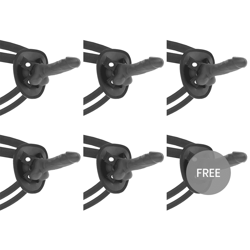 COCK MILLER HARNESS + SILICONE DENSITY COCKSIL ARTICULABLE BLACK 13 CM 5+1 FREE