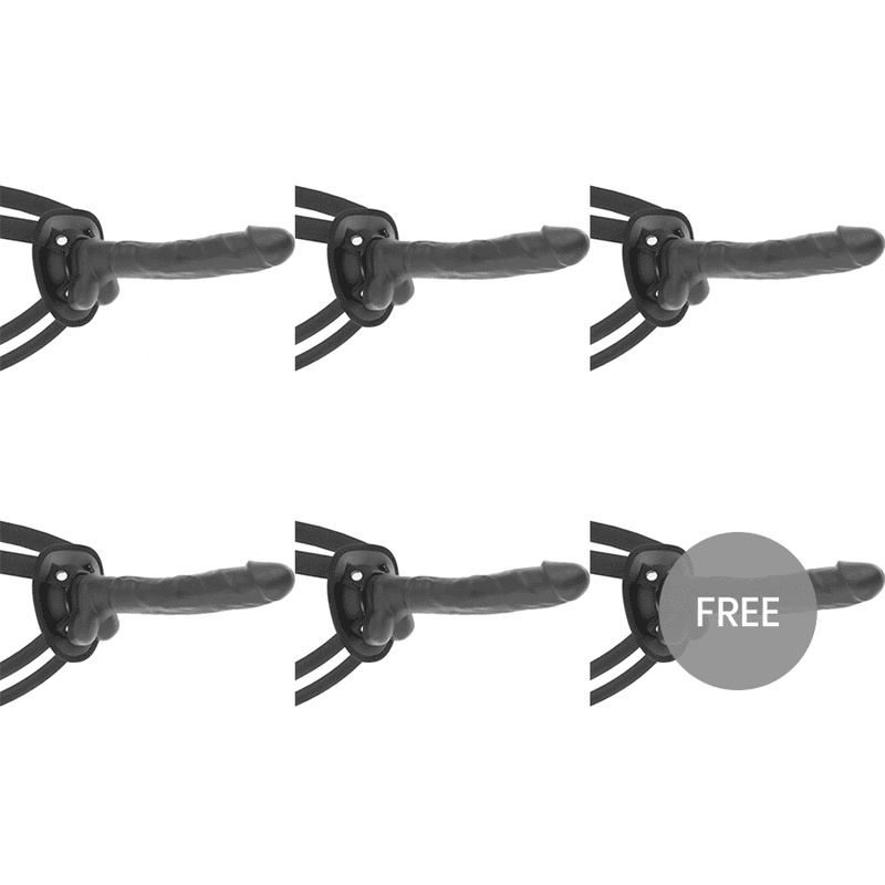 COCK MILLER HARNESS + SILICONE DENSITY ARTICULABLE COCKSIL BLACK 24 CM 5+1 FREE