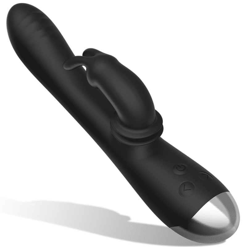 BLACKSILVER - ADAM STIMULATING VIBE SILICONE RECHARGEABLE BLACK