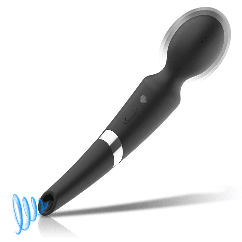 Alternative view of BLACKSILVER - BECK SUCTION  VIBRATION SILICONE RECHARGEABLE BLACK