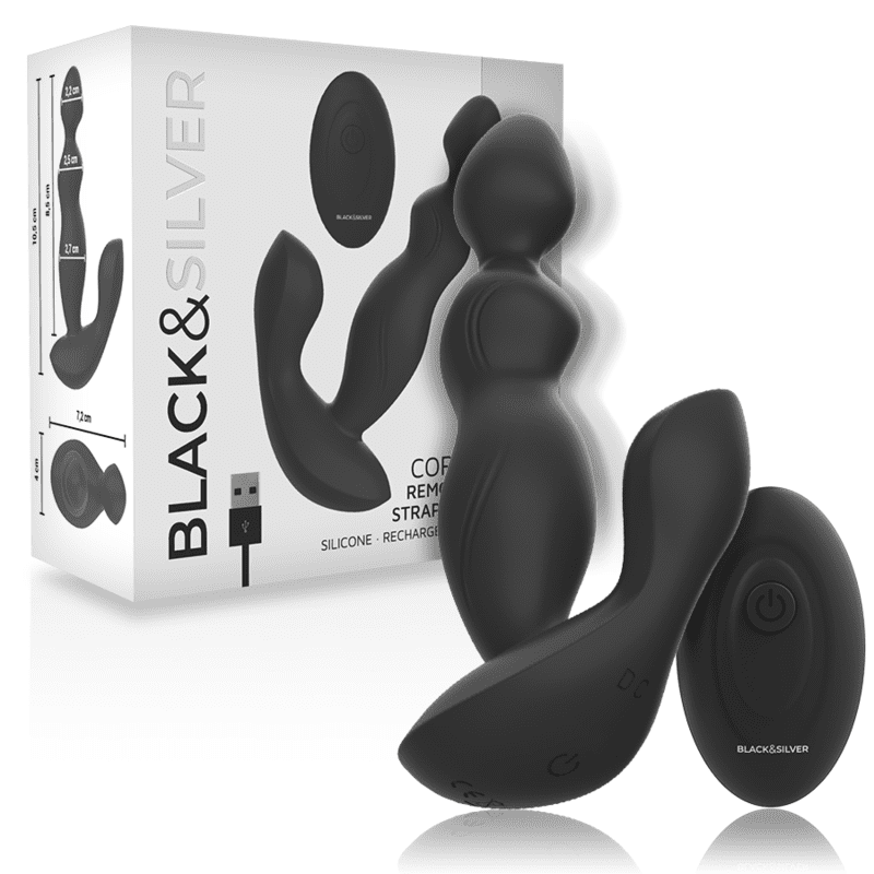 Alternative view of BLACKSILVER - CORA REMOTE STRAP ON SILICONE REMOTE CONTROL