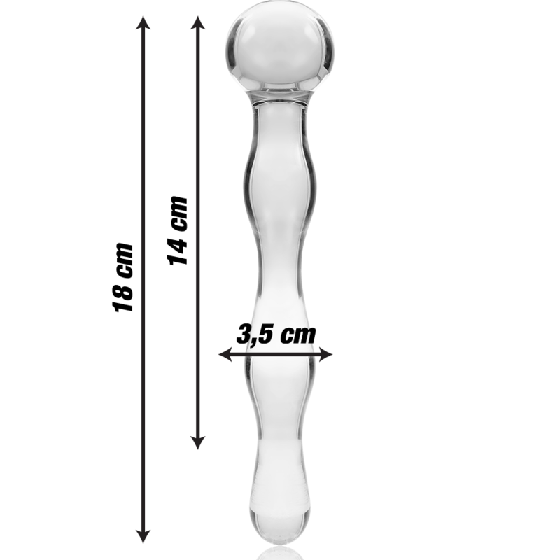 NEBULA SERIES BY IBIZA - MODEL 13 DILDO BOROSILICATE GLASS 18 X 3.5 CM CLEAR - Bild 3