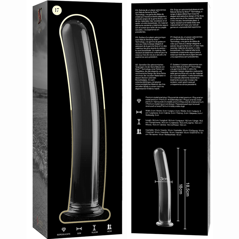 NEBULA SERIES BY IBIZA - MODEL 17 DILDO BOROSILICATE GLASS 18.5 X 3 CM CLEAR - Bild 4