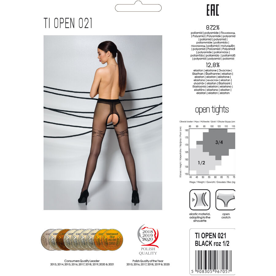 PASSION - TIOPEN 021 STOCKING BLACK 1/2 (20 DEN) - Bild 5