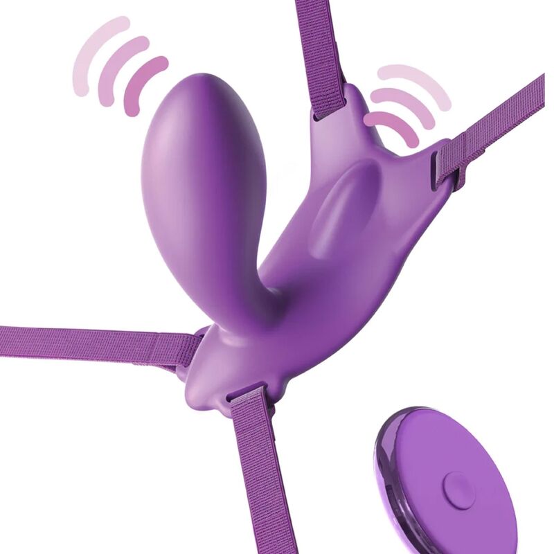 Alternative view of FANTASY FOR HER - BUTTERFLY HARNESS G-SPOT WITH VIBRATOR, RECHARGEABLE  REMOTE CONTROL VIOLET