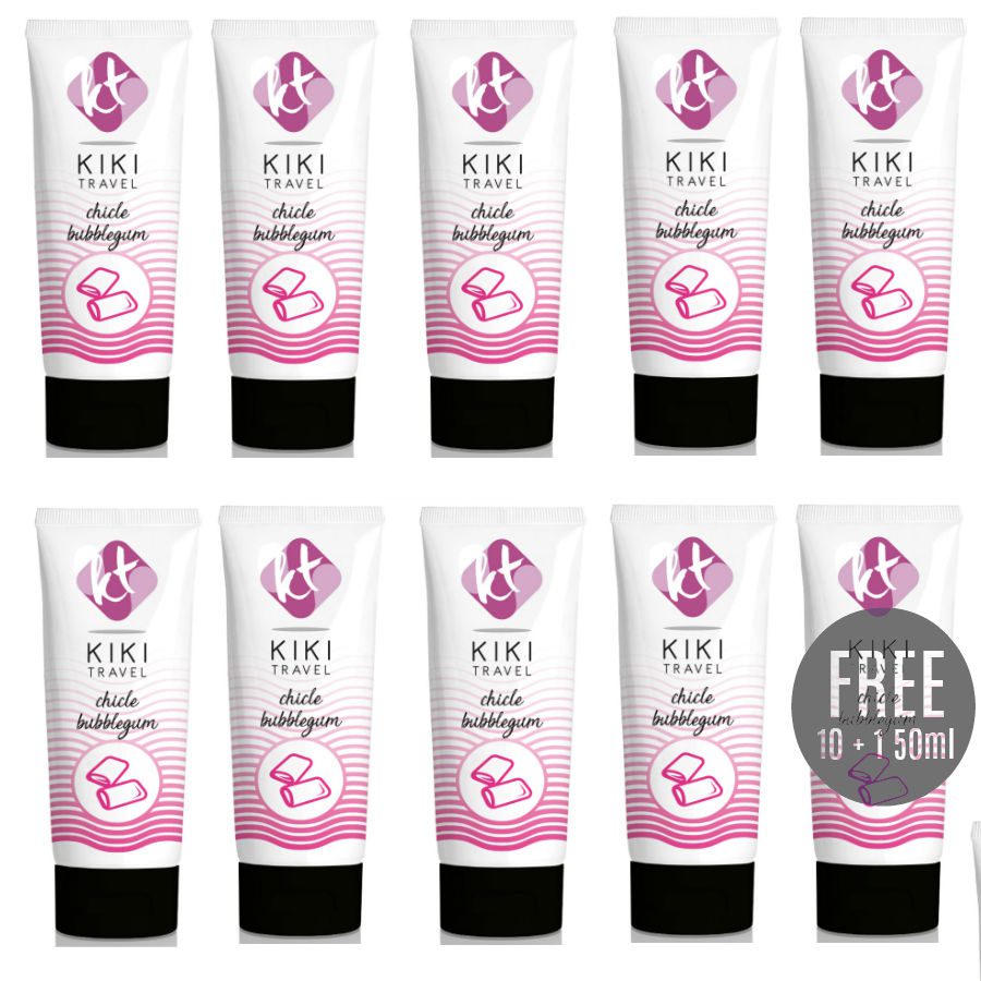 KIKÍ TRAVEL STRAWBERRY GUM LUBRICANT 50 ML 10+1 FREE
