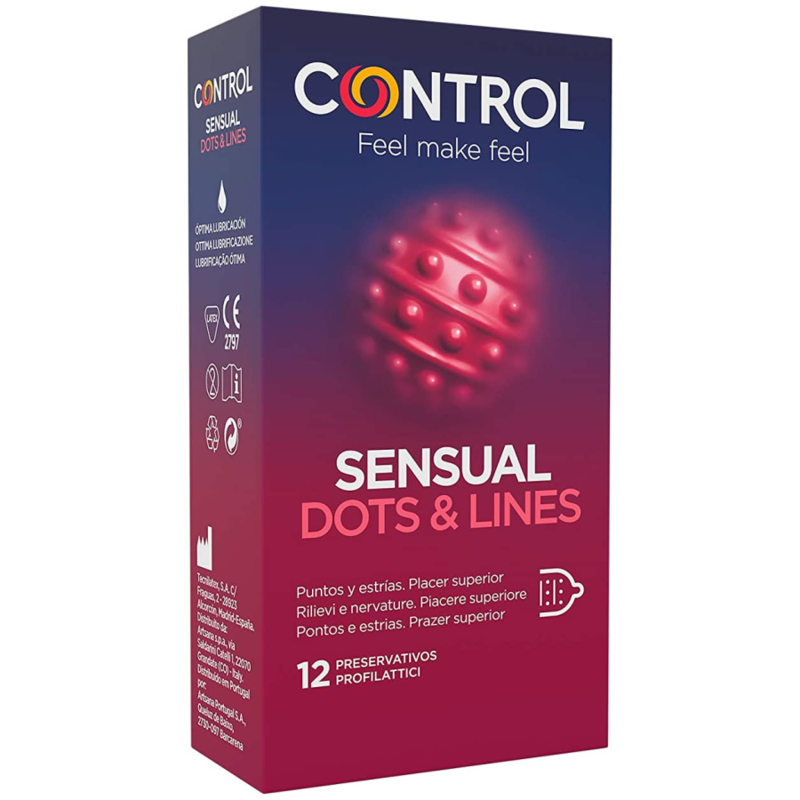 CONTROL SENSUAL DOTS  LINES 12 UNITS