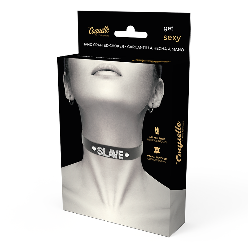 COQUETTE CHIC DESIRE CHOKER VEGAN LEATHER - SLAVE - Bild 5
