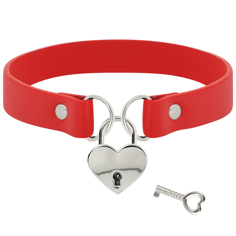 COQUETTE CHIC DESIRE HAND CRAFTED CHOKER KEYS HEART - RED - Bild 3