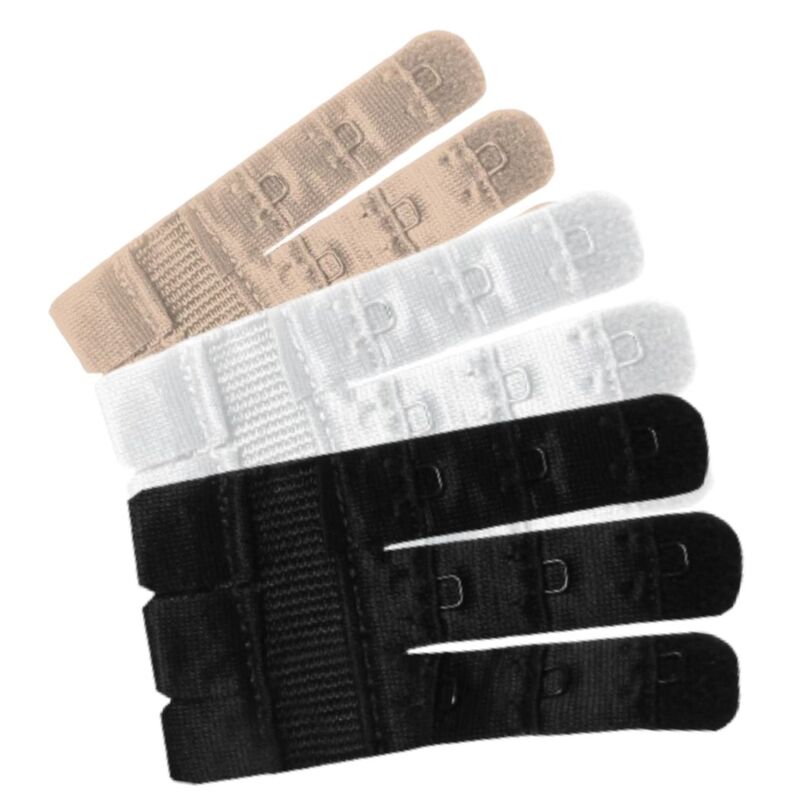 BYEBRA -FLEXIBLE BRA EXTENDERS 3 HOOK 3 UNITS