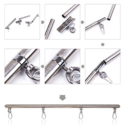 OHMAMA FETISH DETACHABLE SPREADER METAL BAR 4 HOOKS