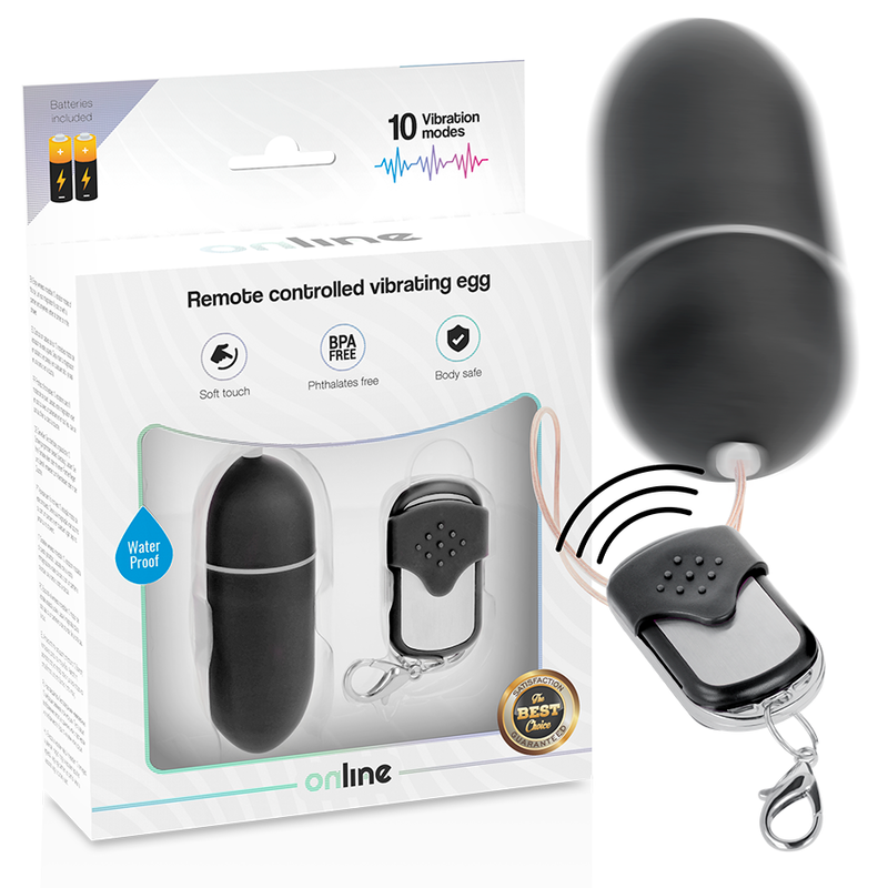 Alternative view of ONLINE REMOTE CONTROL VIBRATING EGG L - BLACK