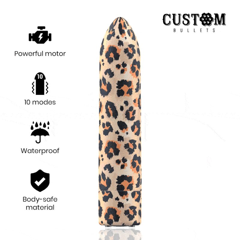CUSTOM BULLETS LEOPARD MAGNETIC BULLET 10 INTENSITIES