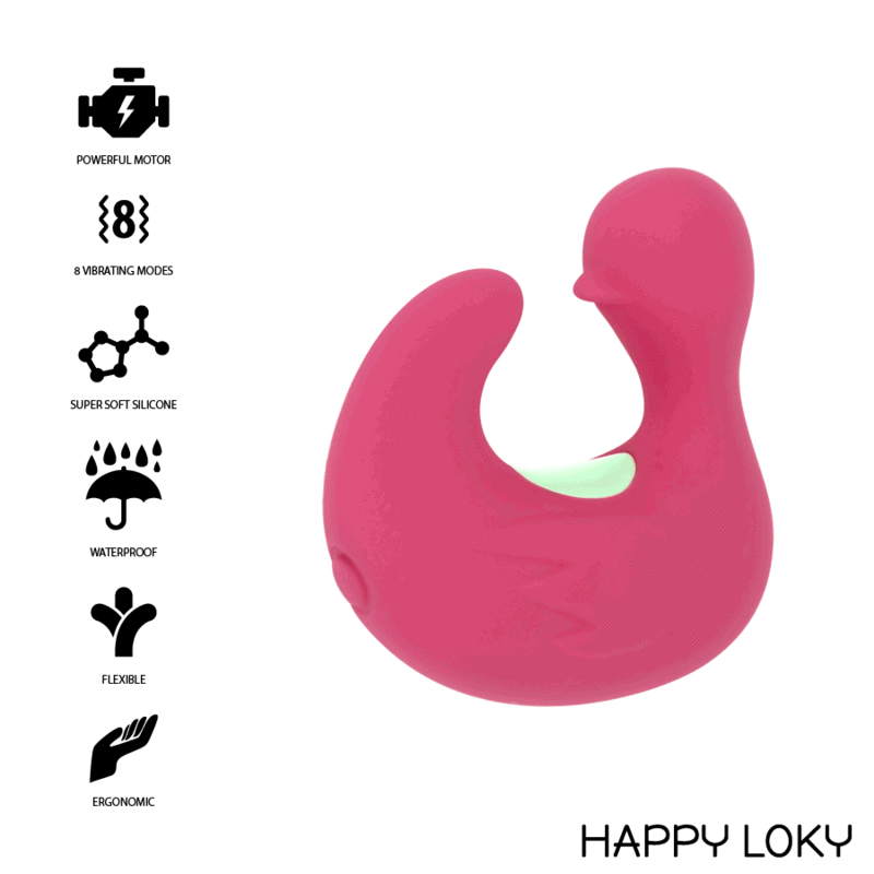 Alternative view of HAPPY LOKY DUCKYMANIA RECHARGEABLE SILICONE STIMULATOR FINGER