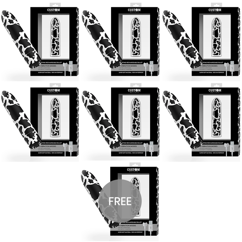 Alternative view of CUSTOM BULLETS - RECHARGEABLE COW MAGNETIC BULLET 10 INTENSITIES 6 + 1 FREE