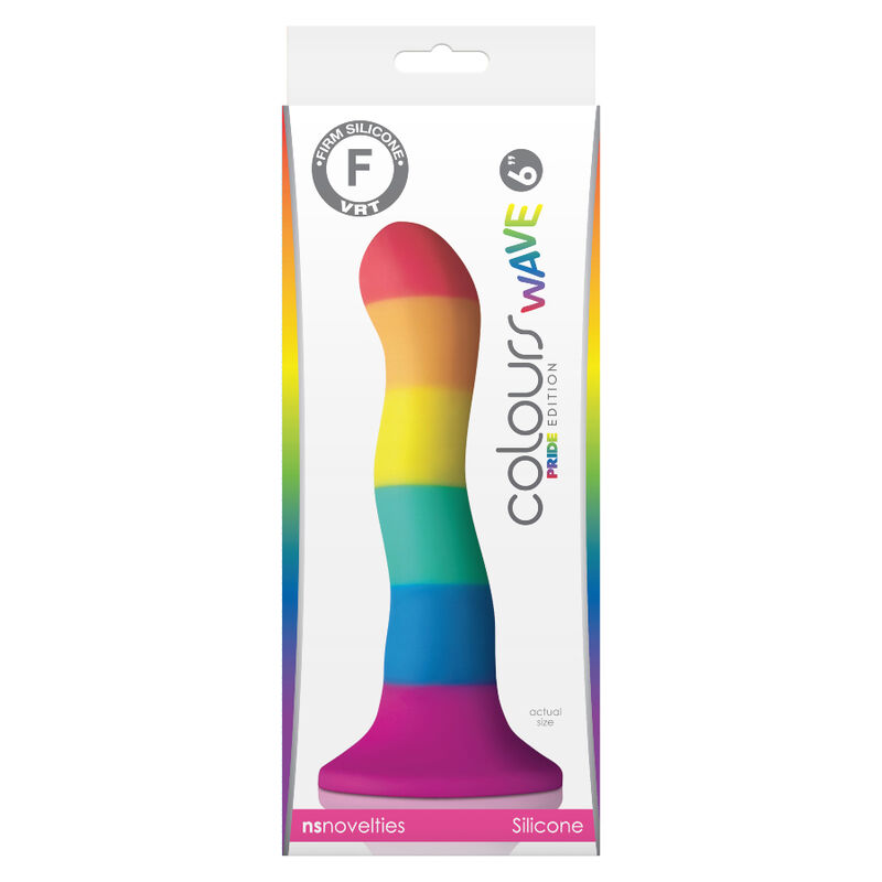 Alternative view of PRIDE - LGBT FLAG DILDO WAVE 17 CM