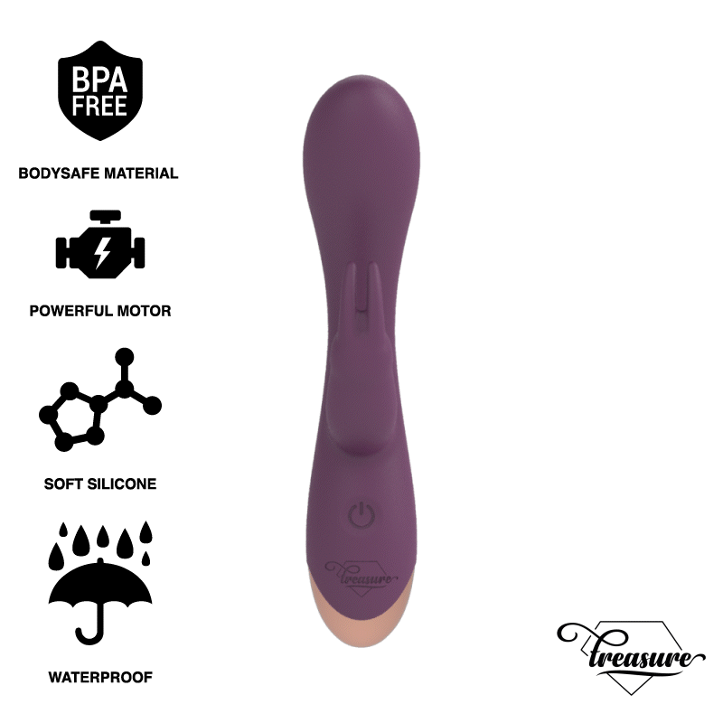 Alternative view of TREASURE LAURENCE RABBIT VIBRATOR WATCHME WIRELESS TECHNOLOGY COMPATIBLE
