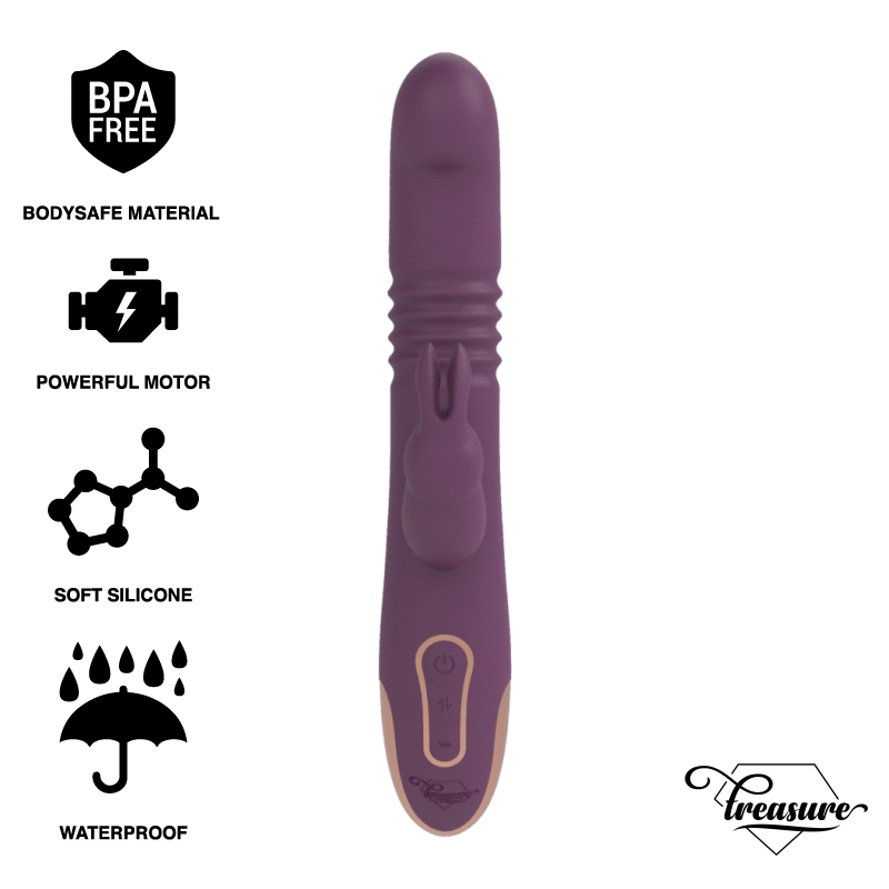 Alternative view of TREASURE BASTIAN RABBIT UP  DOWN, ROTATOR  VIBRATOR WATCHME WIRELESS TECHNOLOGY COMPATIBLE