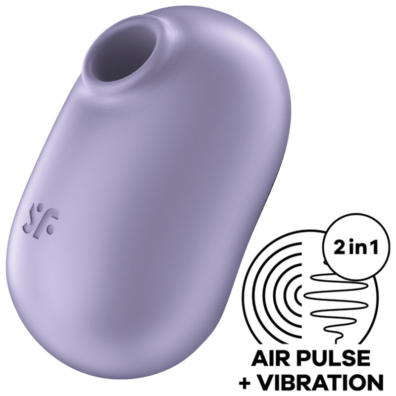 SATISFYER PRO TO GO 2 DOUBLE AIR PULSE STIMULATOR  VIBRATOR - VIOLET