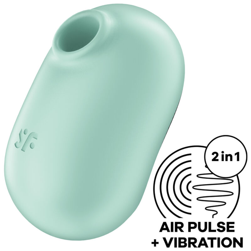 SATISFYER PRO TO GO 2 DOUBLE AIR PULSE STIMULATOR  VIBRATOR - BEIGE