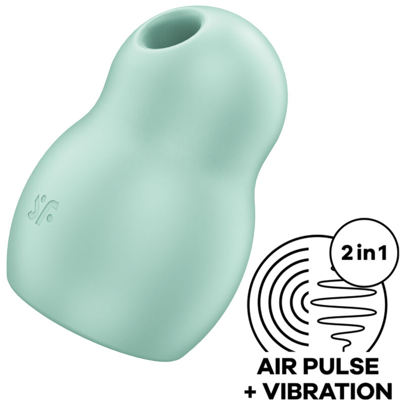 SATISFYER PRO TO GO 1 DOUBLE AIR PULSE STIMULATOR  VIBRATOR - GREEN