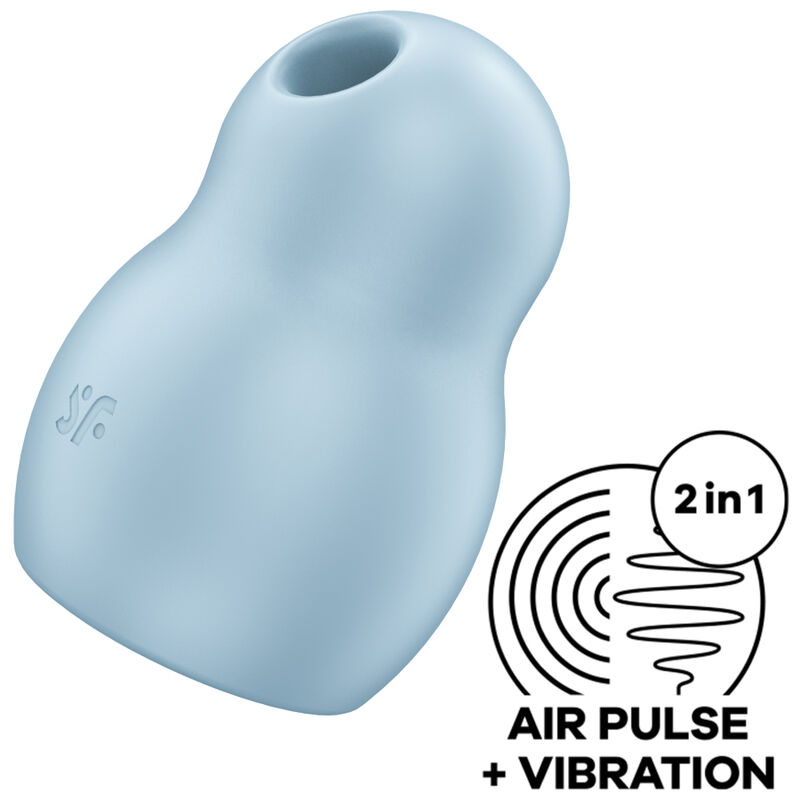 SATISFYER PRO TO GO 1 DOUBLE AIR PULSE STIMULATOR  VIBRATOR - BLUE