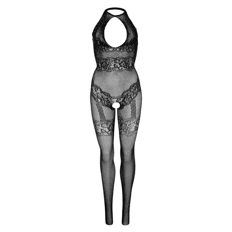 LEG AVENUE SEAMLESS FISHNET BODYSTOCKING ONE SIZE - BLACK - Bild 3