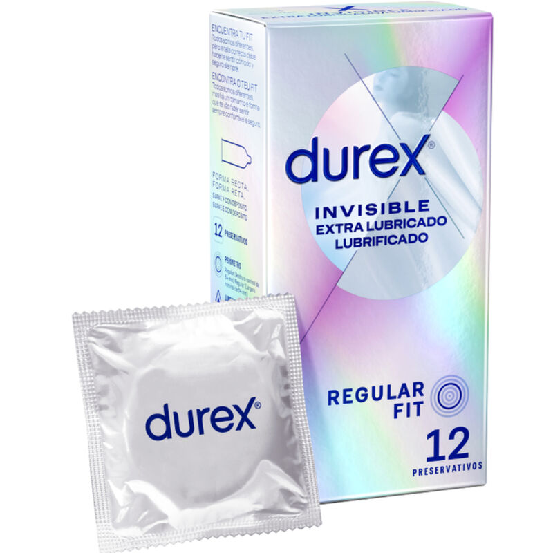 DUREX INVISIBLE EXTRA LUBRICATED 12 UDS
